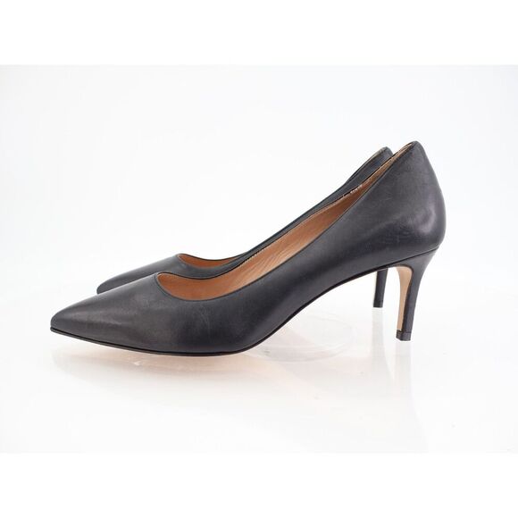 Bruno Magli Tara Pump Women Size 39.5 Black Leather Stiletto Heel Pointed Toe - Picture 8 of 11